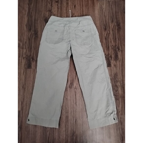 Ruff Hewn Pants Womens Size 4 Green Drawstring Cropped Casual Midrise - Picture 6 of 8